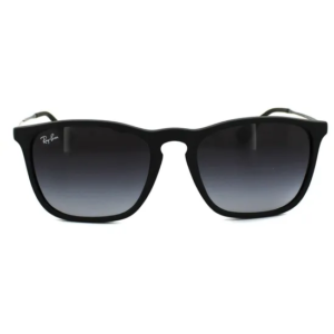 Ray-Ban Round Rubber Black Gradient Grey Chris Sunglasses