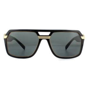 Versace Square Black Dark Grey Sunglasses