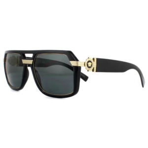 Versace Square Black Dark Grey Sunglasses