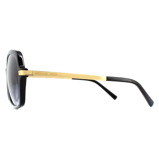 Michael Kors Square Black Gold Light Grey Sunglasses For Women - Image 4