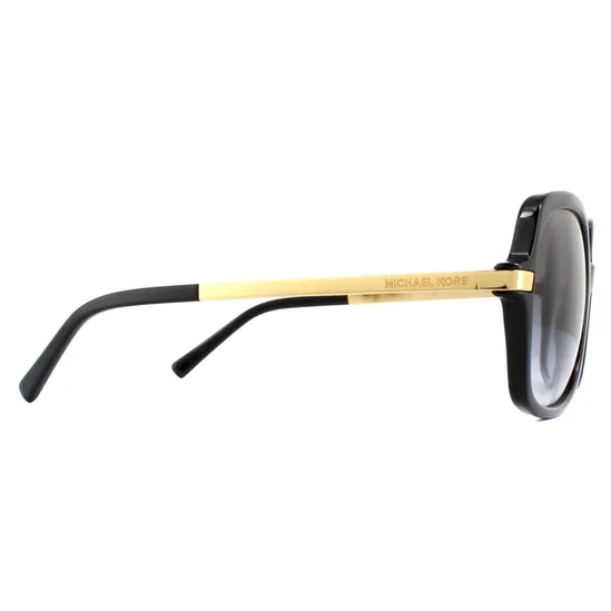 Michael Kors Square Black Gold Light Grey Sunglasses For Women - Image 3