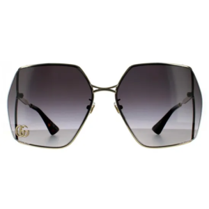 Gucci Square Gold Grey Sunglasses For Women