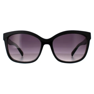 Guess Cat Eye Shiny Black Smoke Sunglasses For Women