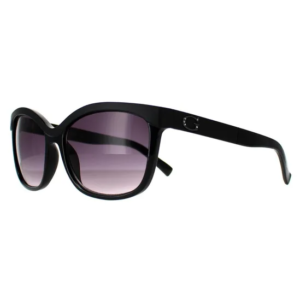 Guess Cat Eye Shiny Black Smoke Sunglasses For Women